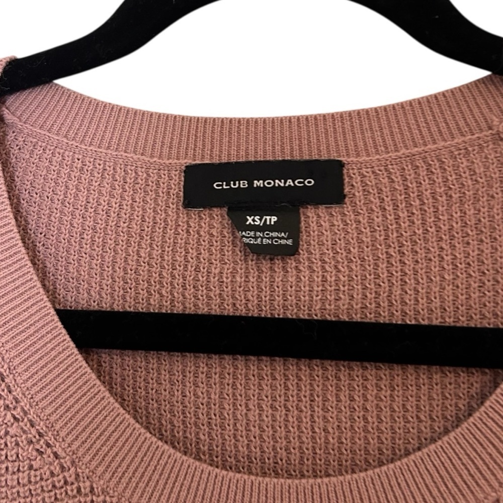 Club Monaco Women's Pink Short Sleeve Sweater-Size XS - Picture 6 of 9